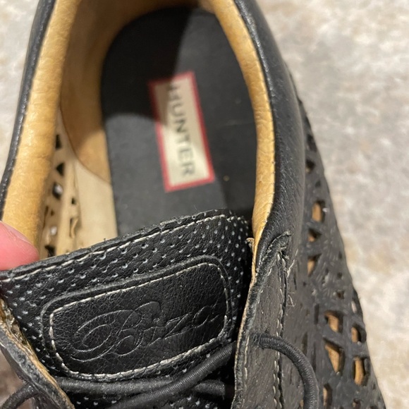 Biza Athena Leather Cut Out Black Lace Up Shoes Women's Size 39 US 8- 8.5 - Picture 4 of 8